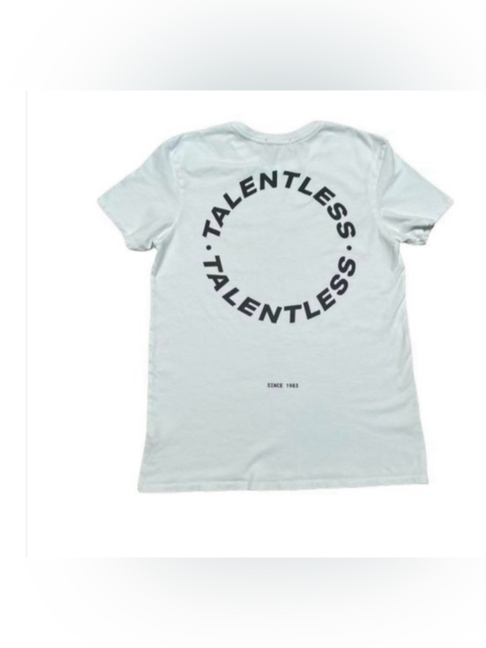Talentless Unisex Circle Logo Tee - White - Size XS - NWT
